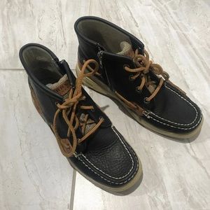 Sperry Black bootie shoes.